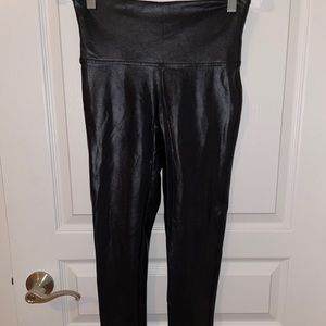 Spanx Faux Leather Leggings Petite Medium